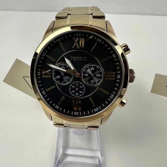 Fossil Couple Set His and Her Chronograph Gold-Tone Watch Gift Set BQ2400SET - Picture 3 of 10